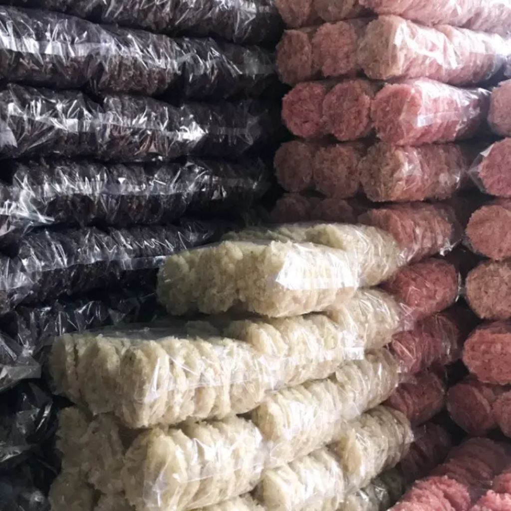 

rangginang mentah tersedia rasa terasi bawang dan ketan hitam isi 30/pic