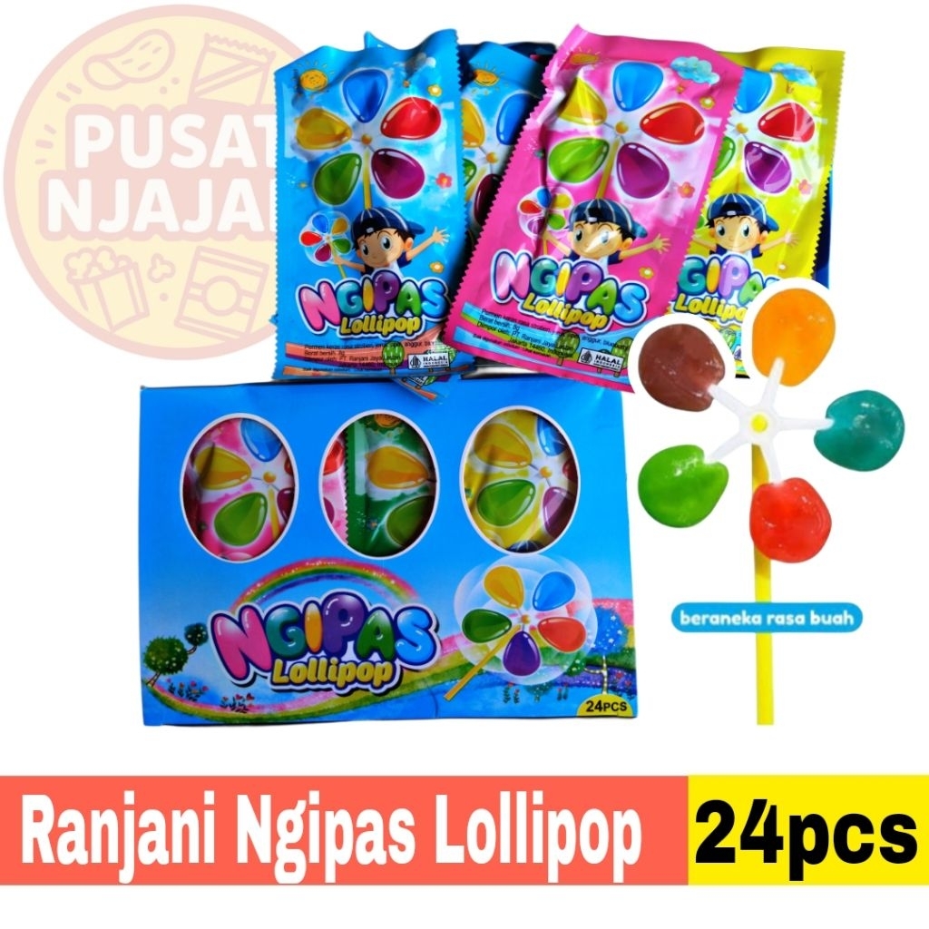 

Permen Ranjani Ngipas Lollipop Kincir Aneka Buah Box isi 24pcs