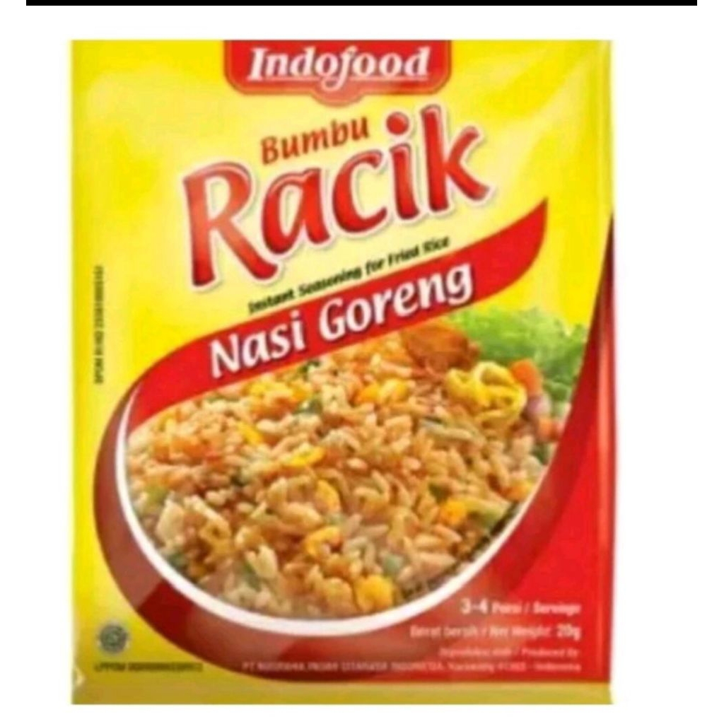 

bumbu racik nasi goreng Indofood isi 20 gr per sachet per pcs
