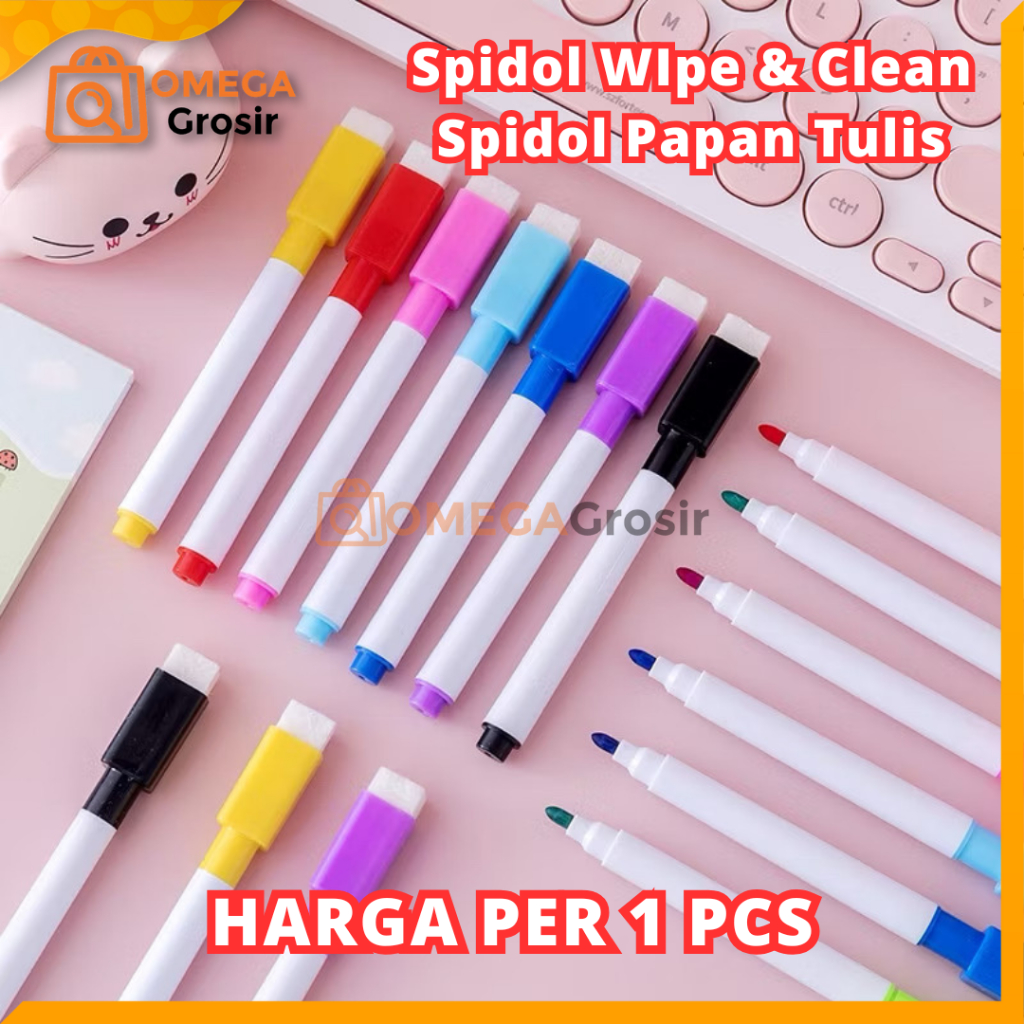 

OG Spidol Warna Wipe and Clean / Spidol Warna Whiteboard Penghapus Activity Book Mainan Anak