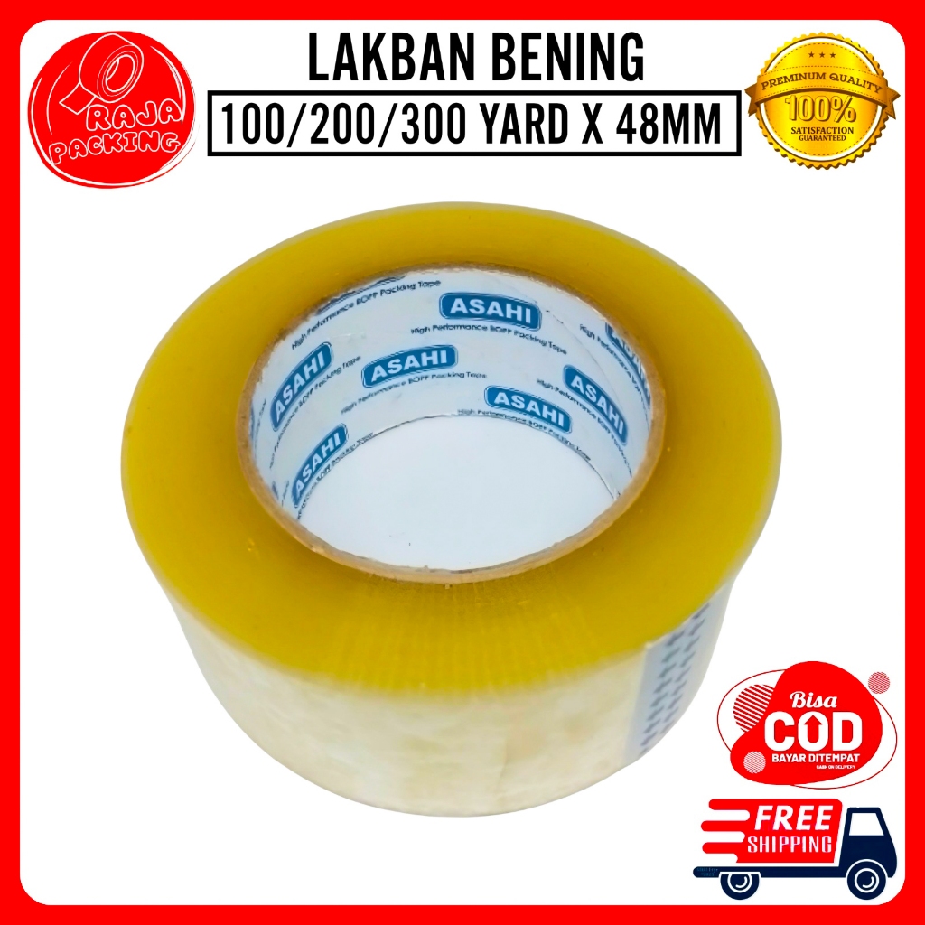 

LAKBAN BENING 45MM X 100, 200, 300 YARD ECONOMIS | SOLASI ISOLASI BENING 2 INCH