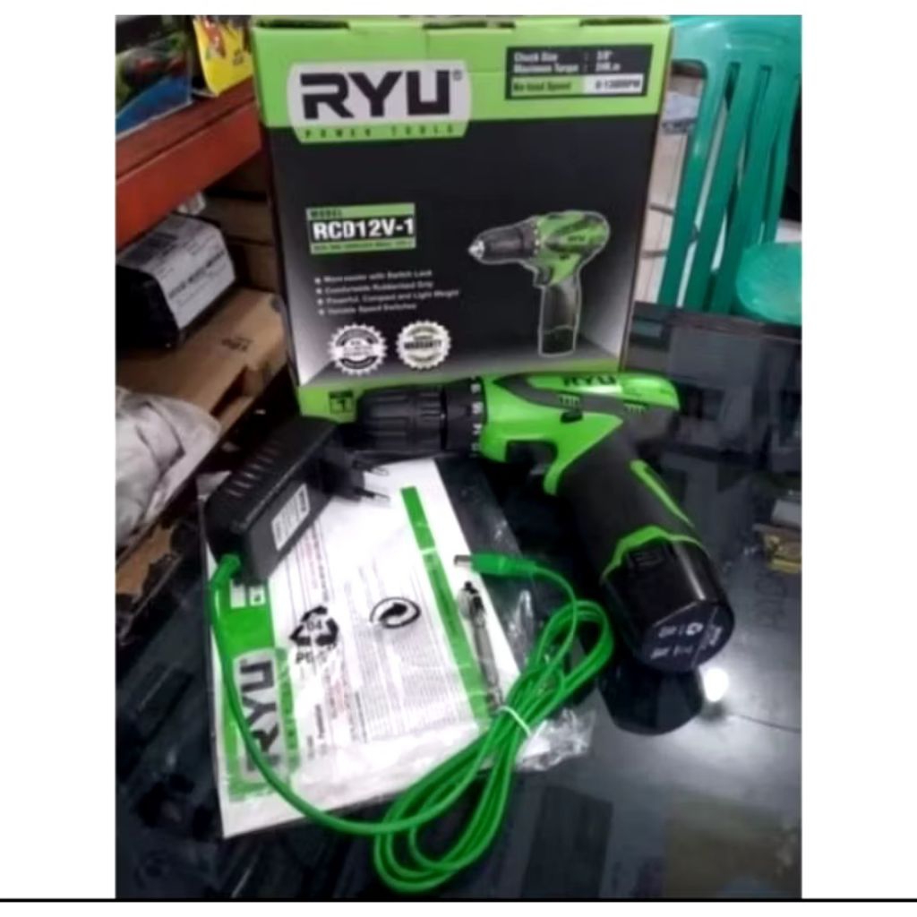 Mesin Bor Cas RYU 12V RCD 12-1 Tanpa Kabel