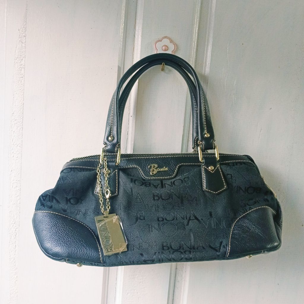 tas tenteng bonia kanvas mix kulit new