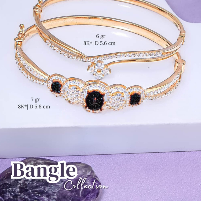 GELANG FASHION DEWASA/GELANG FULL PERMATA/GELANG PERMATA HITAM/GELANG OVAL PERMATA/