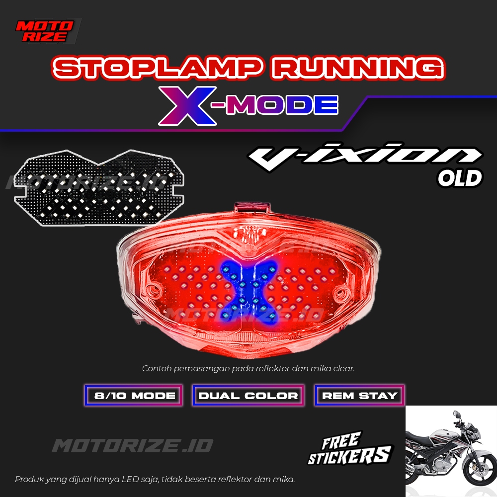 Stoplamp Running  X Mode Vixion Old Lampu Rem LED Motor Variasi Motorize