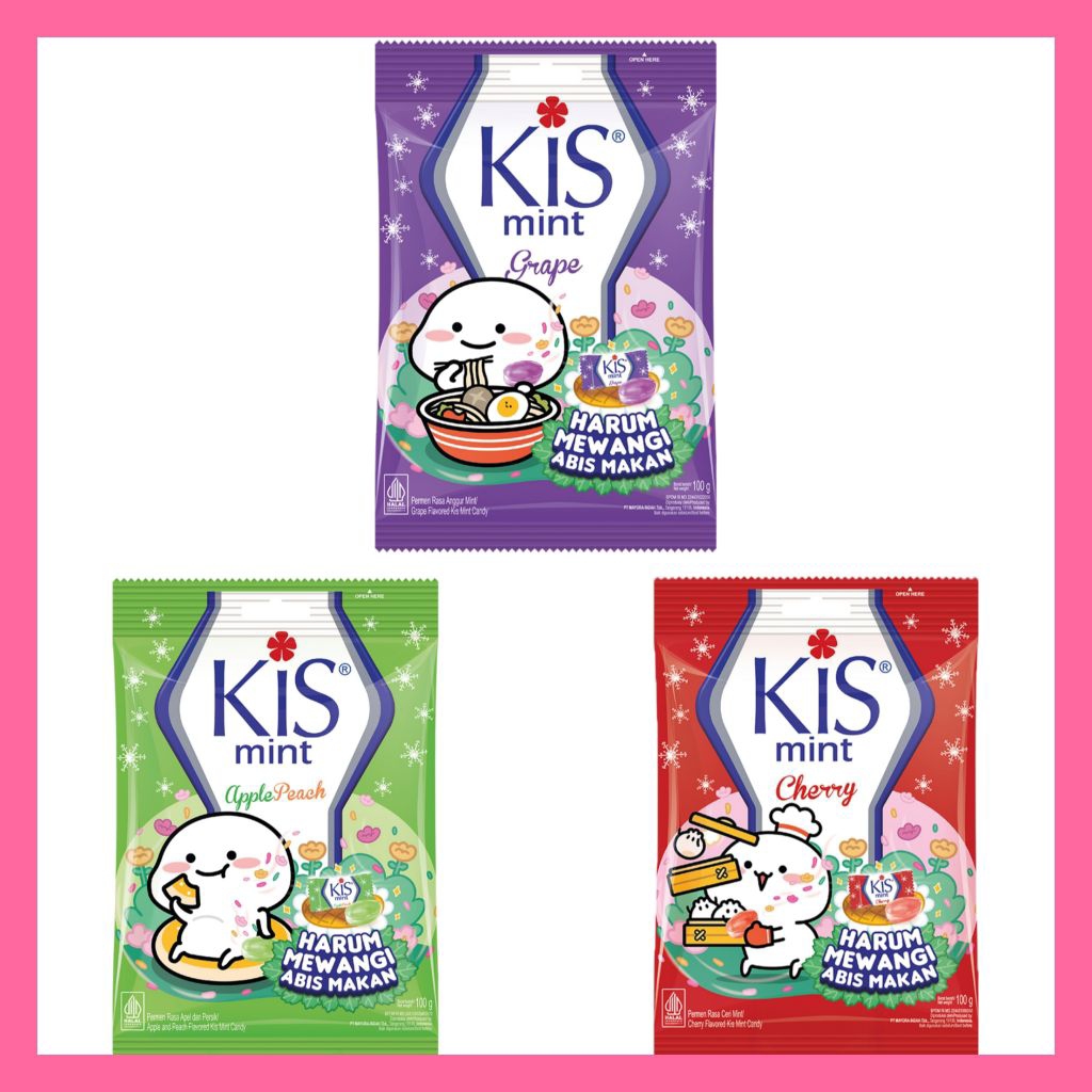 

permen kis mint grape Apple Cherry isi 50 pcs 100gr