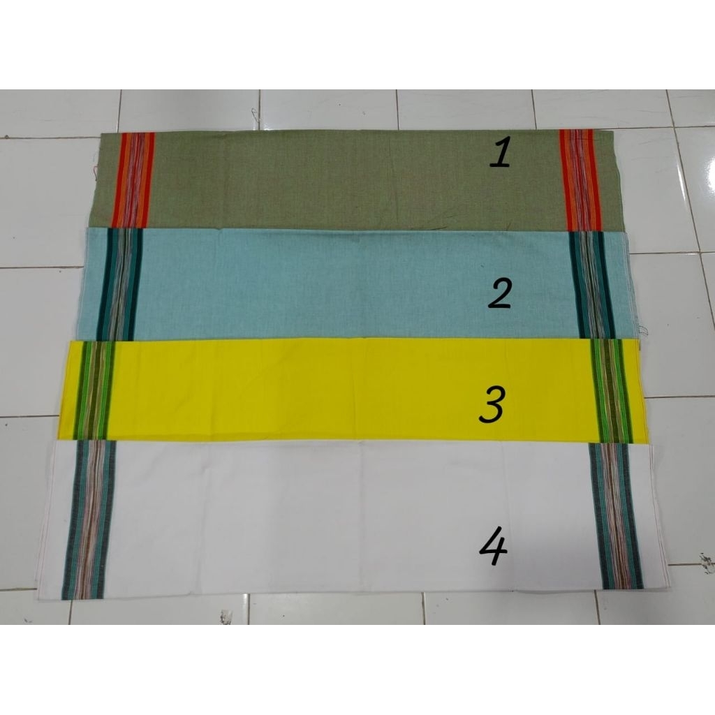 Kain Tenun Tumpal Polos Prasojo Asli /Tumpal Putih / Tumpal Biru / Tumpal Kuning