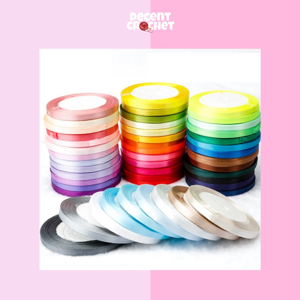 

Decent Crochet - Pita Satin Import Kain Lebar 0.6cm Premium Eceran