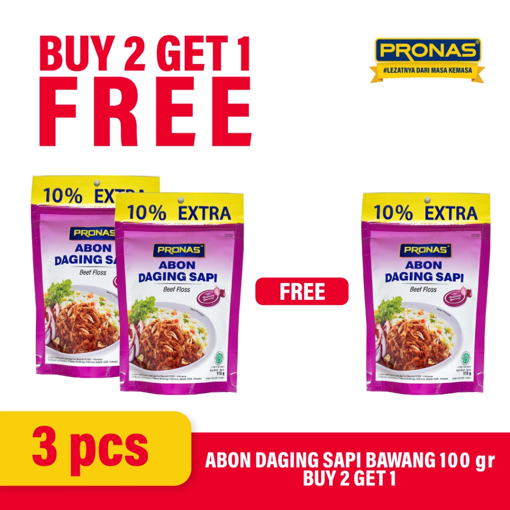 

PRONAS Abon Bawang 100 gr Buy 2 Get 1