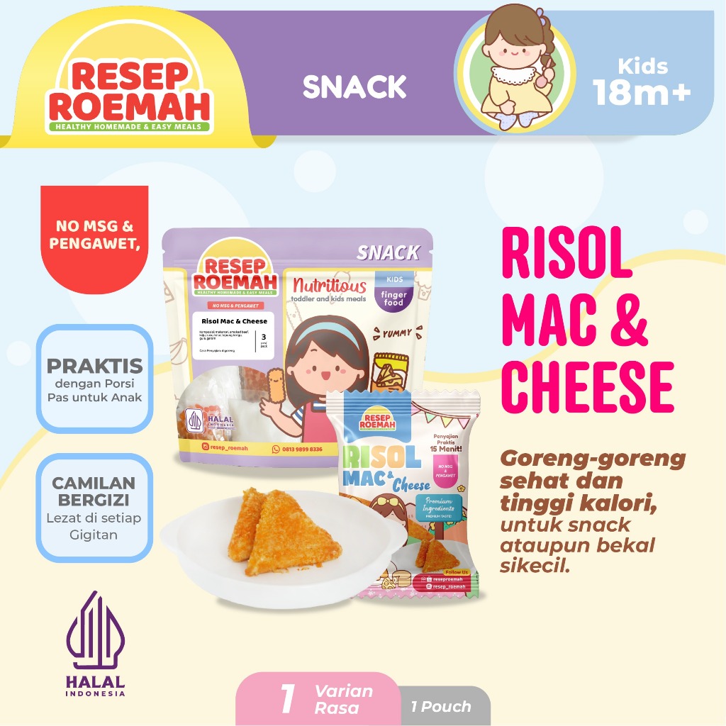 

Resep Roemah Risol Mac & Cheese / Makanan Sehat Anak Balita / Kids Healthy Homemade Frozen Food / No MSG