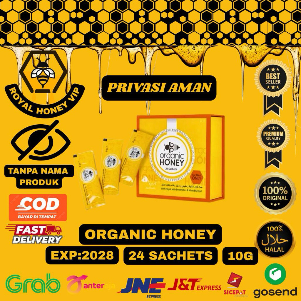 

Organic Royal Honey Vip Ori :1 Box 24 Sachets EXP2028