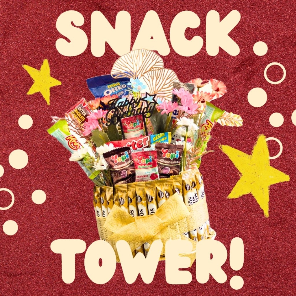 Snack tower/cake birthday gift termurah