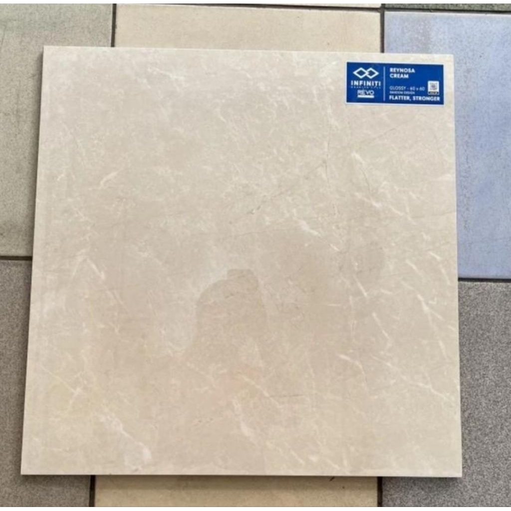 Granit keramik 60x60 Lantai dinding infiniti Reynosa cream polished