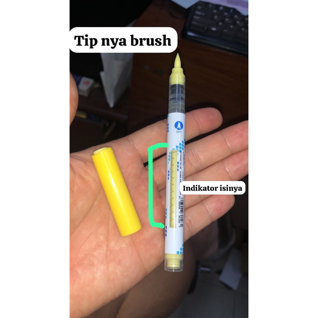 

lem brush pen ( glue pen brush ) macs by sinar mas lem merekat kuat tidak belepotan kotor