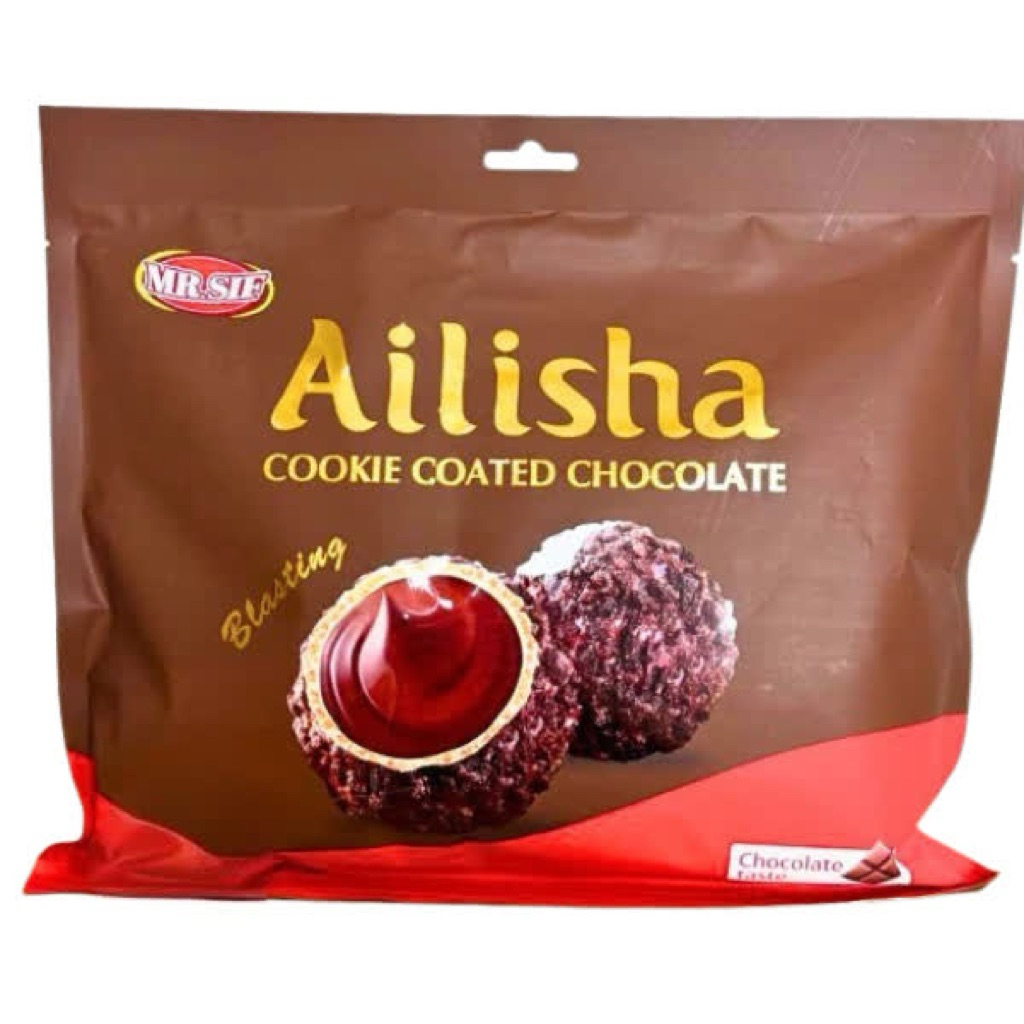 

RB [fashion518] MR.SIF Ailisha Golden Chocolate 200g Ailisha Cookie Coated Chocolate Coklat Cookies