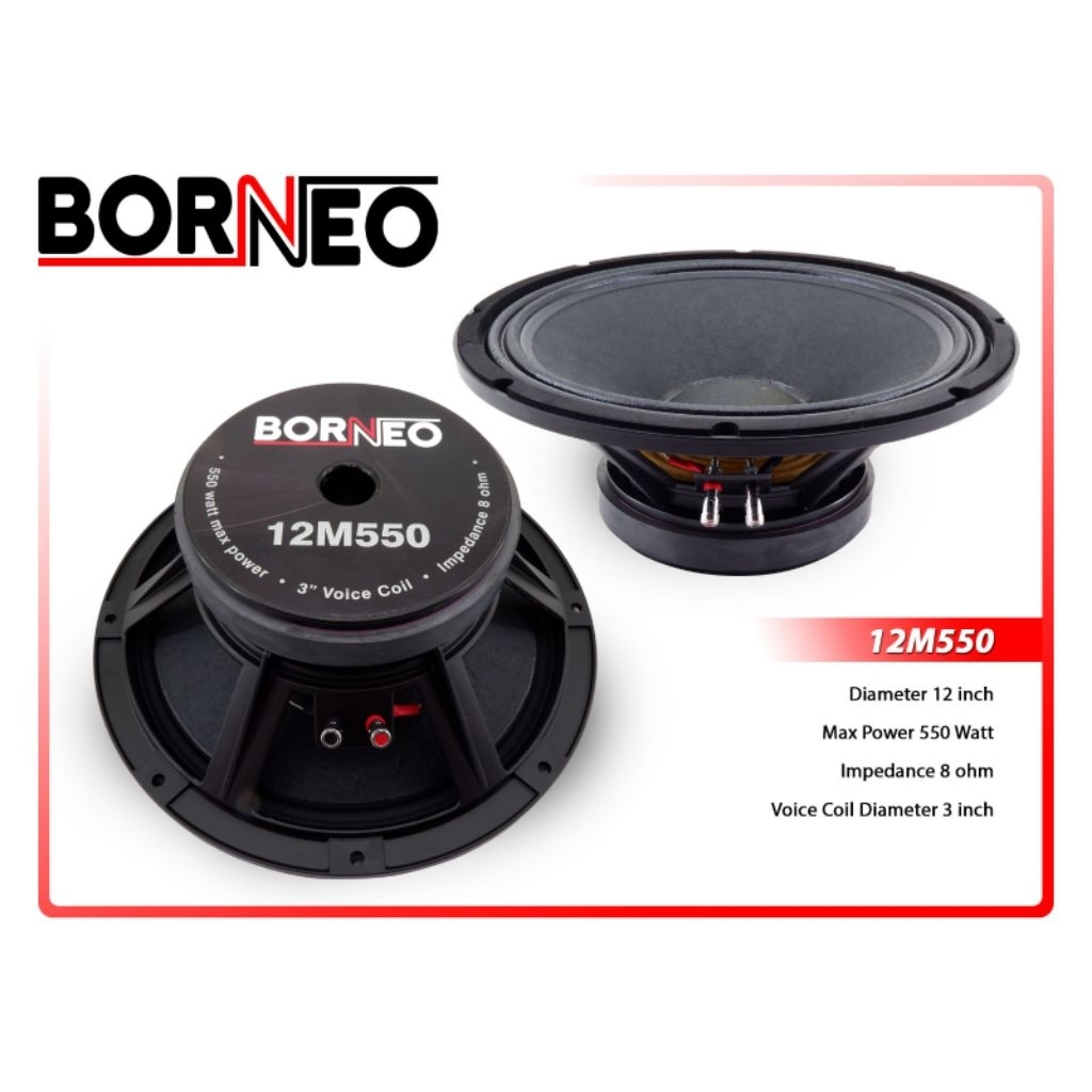 speaker komponen 12 inch borneo 12M550 original speaker 12inch