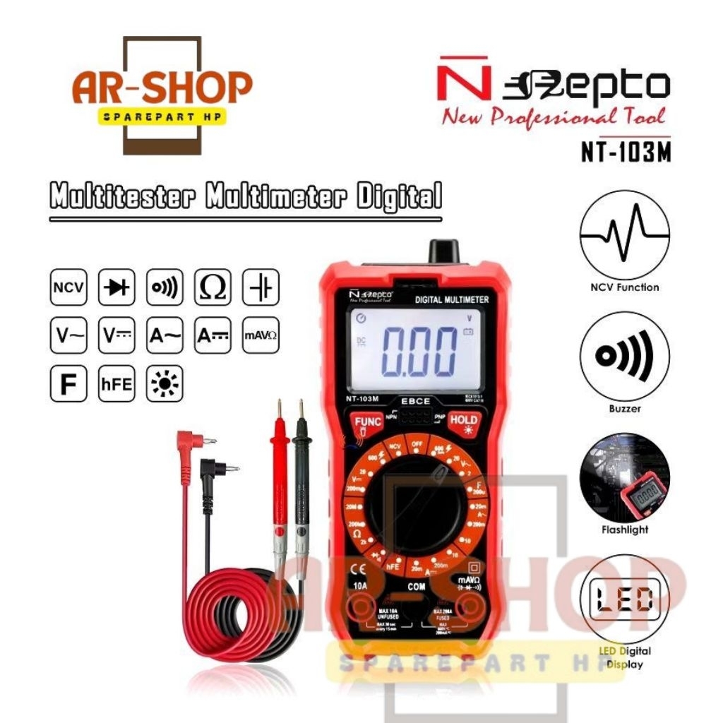 NEPTO MULTITESTER MULTIMETER DIGITAL NT-103M ORIGINAL