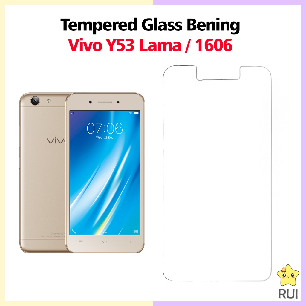 Tempered Glass Vivo Y53 / Vivo 1606 sama Anti Gores Kaca Bening Clear Screen Guard Protector