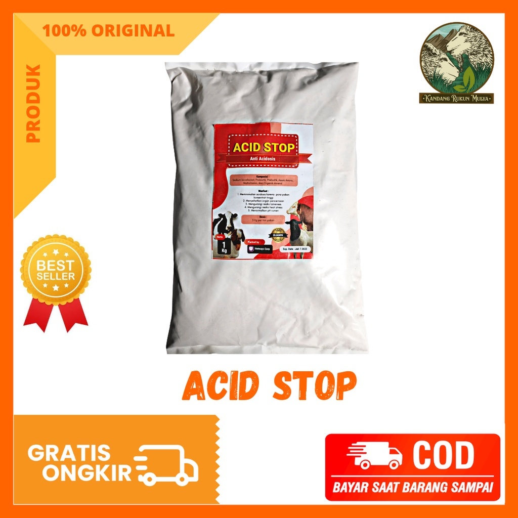ACID STOP Obat Herbal Kambing & Sapi – Mengatasi Kembung, Mencret, Kaki Pincang