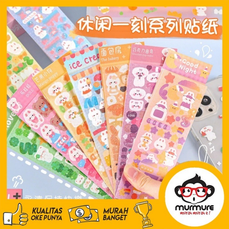 

MURMURE | STICKER MOTIF CUTE KOREAN CASUAL LUCU DECORATION STICKER AESTHETIC CUTE ANIMAL 1 LEMBAR
