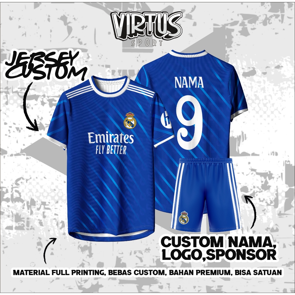Jersey REAL MADRID Fantasy / Jersey REAL MADRID / Kaos REAL MADRID / Jersey Bola