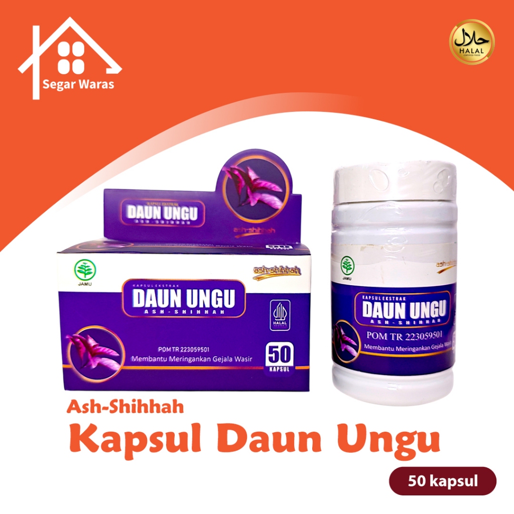 

Daun Ungu Ash-Shihah | Kapsul Ekstrak Daun Ungu Meringankan Gejala Wasir