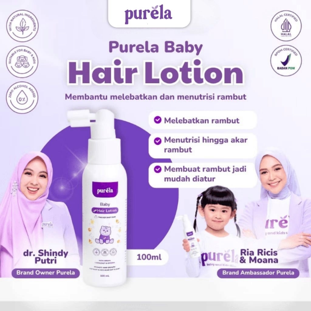 Purela Hair Lotion 100 Ml - Lotion Rambut Bayi Dan Anak JunDW