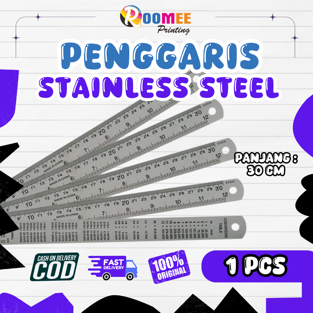 

(1PCS) PENGGARIS STAINLESS STEEL / PENGGARIS BESI / GARISAN / MISTAR / ALAT UKUR