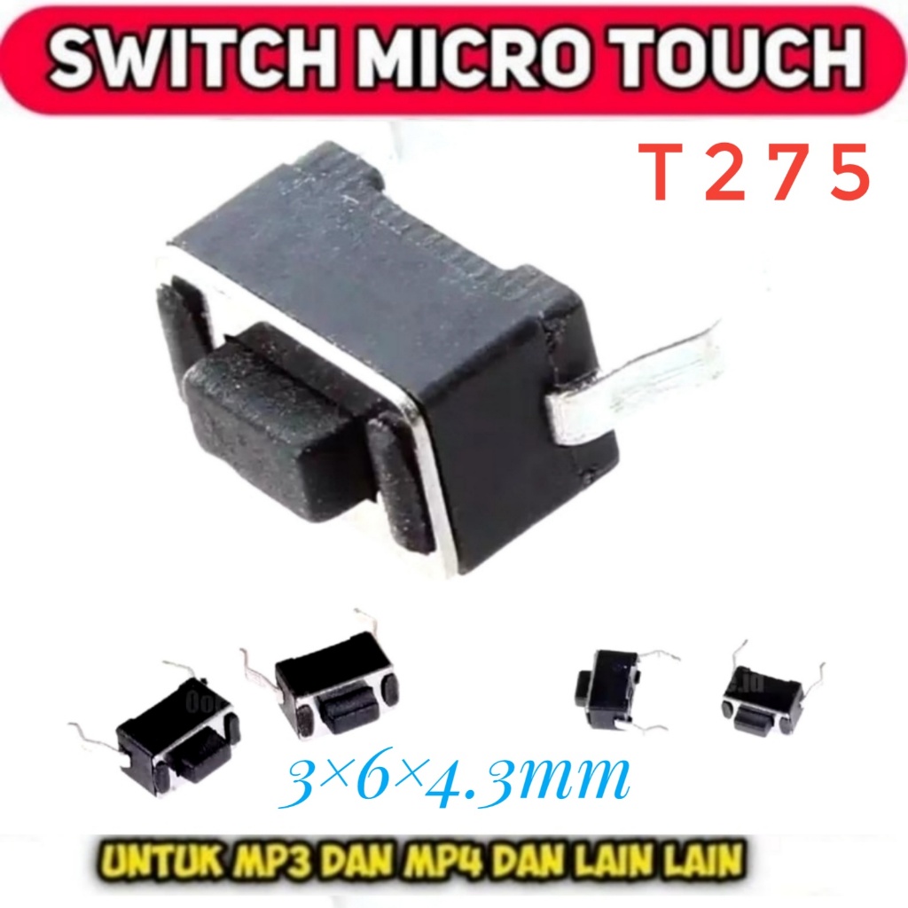 Saklar Tombol Tekan Tactile Momentary 2 Pin