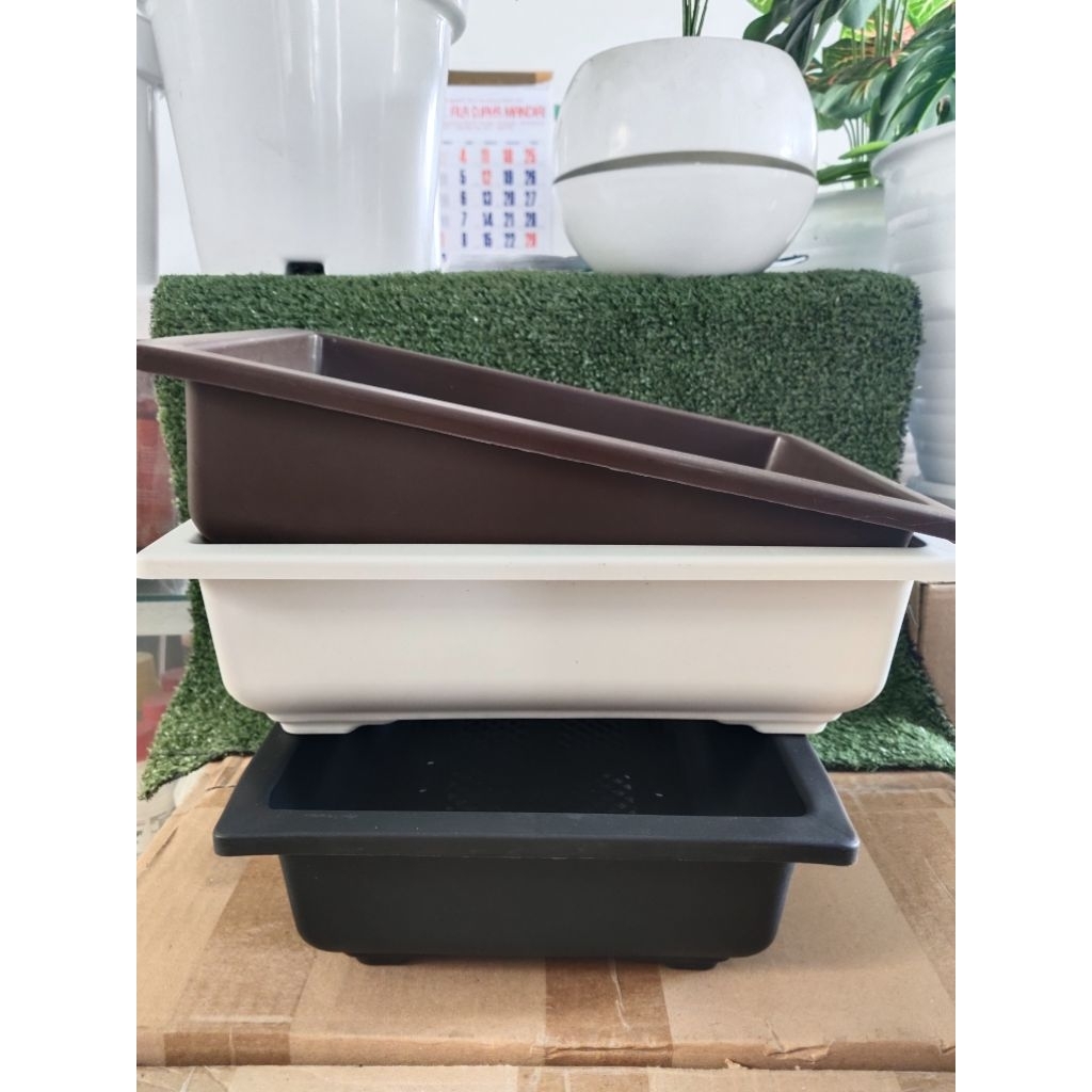 (1pcs) POT BONSAI KOTAK 30 pot kotak ceper bonsai