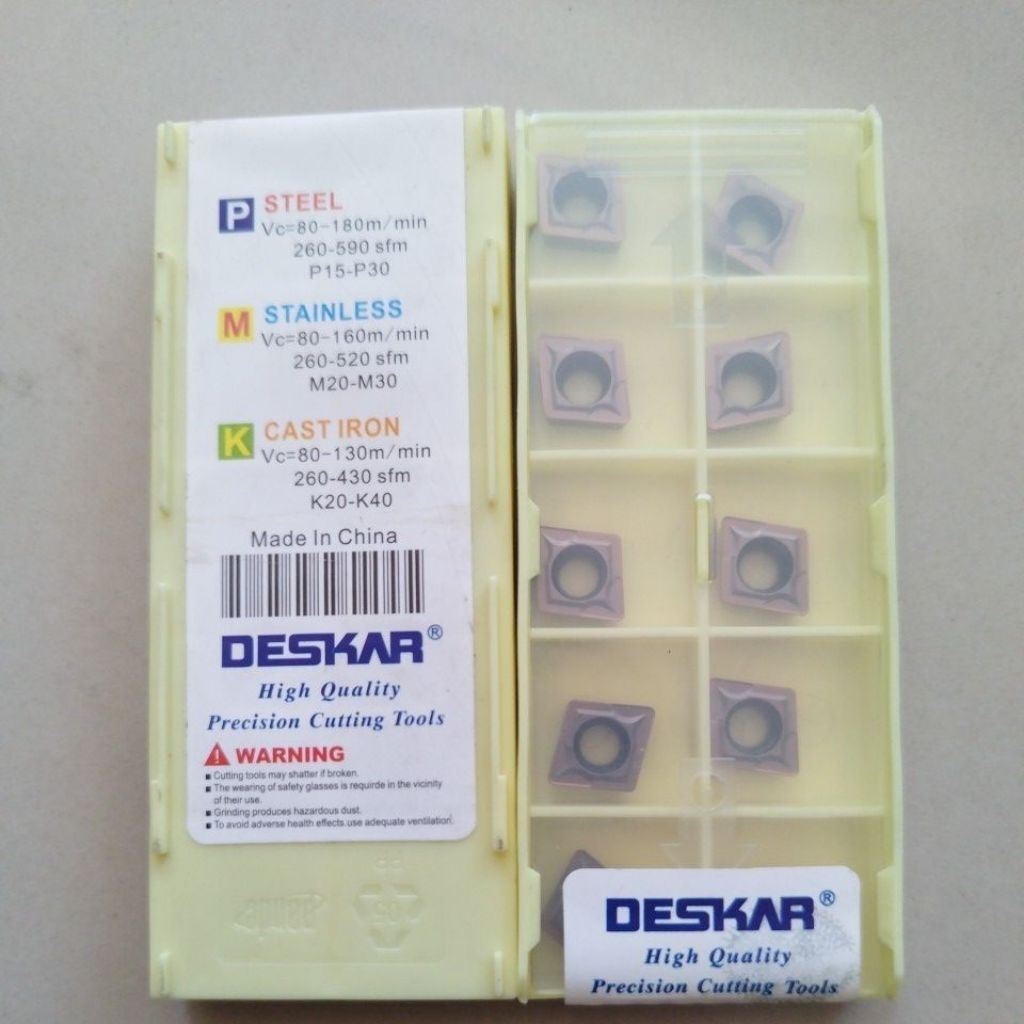 Insert bubut CCMT 09T308 LF6018 DESKAR cnc bubut pahat bubut harga terjangkau