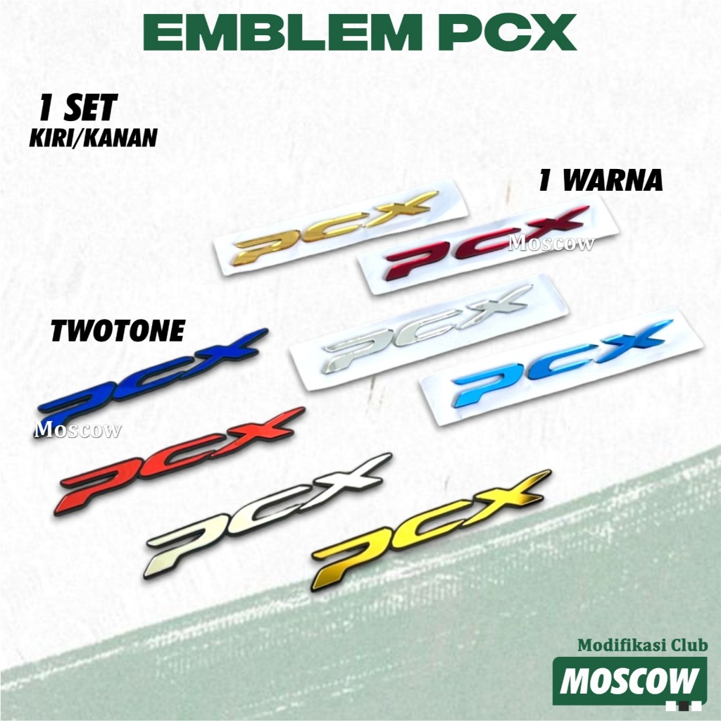 EMBLEM BODY MOTOR AKRILIK 3D TIMBUL UNTUK MOTOR set isi 2PCS KANAN KIRI STICKER MOTOR  AKSESORIS MOT