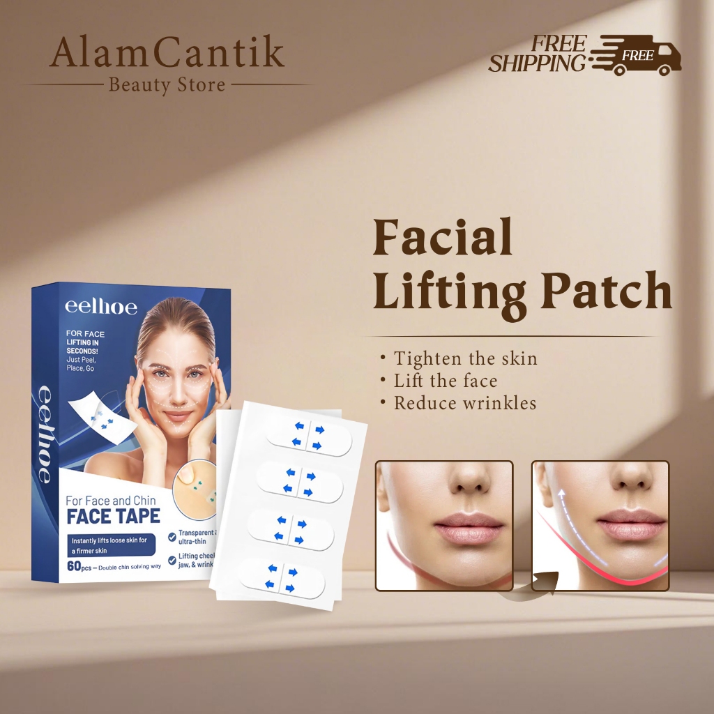 EELHOE Face Lift Tape For V Shape 60pcs Plester Wajah Anti Kerut Face Tape Shape V Face Tape Lifting