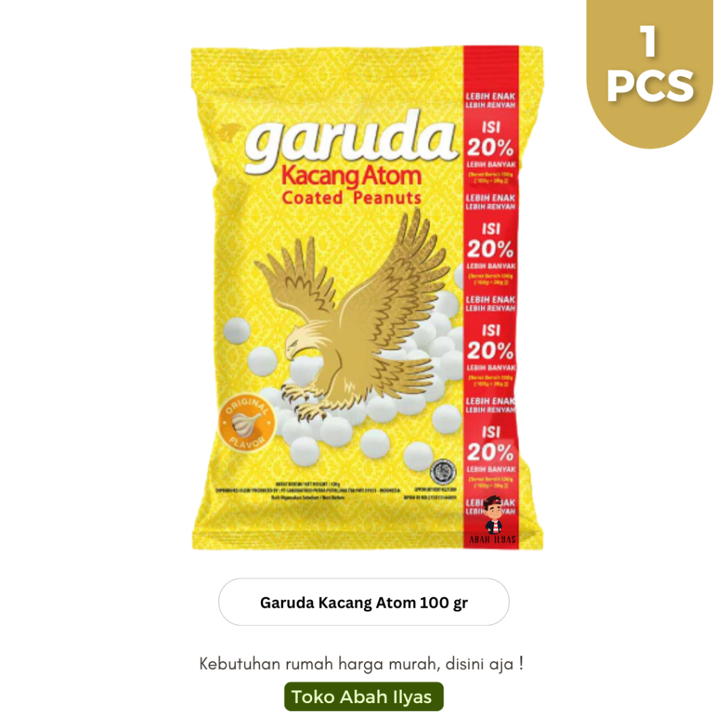 

Garuda Kacang Atom Original 115 Gr Coated Peanuts