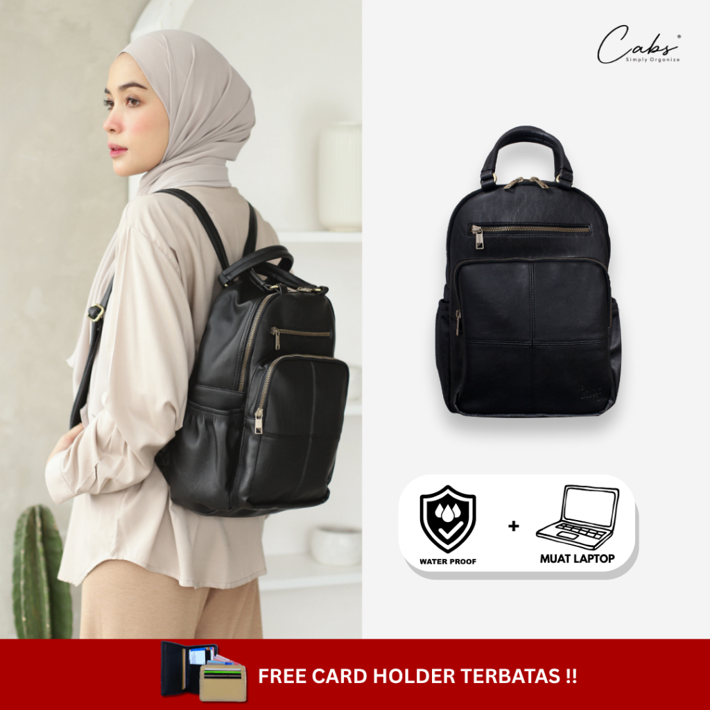 CABS POCKET - Tas Ransel  Wanita Kerja Backpack Traveling Kekinian  - Felicia Bag