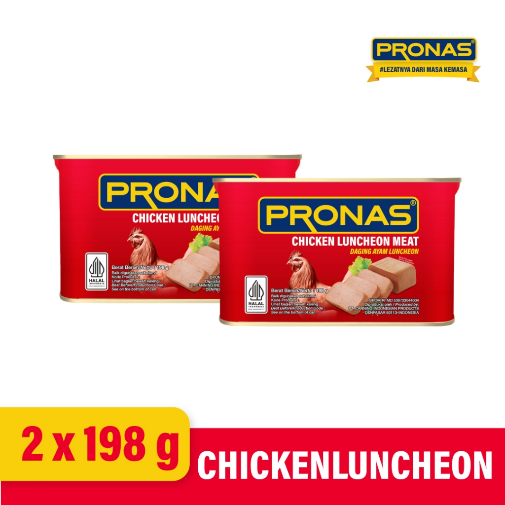 

Pronas Luncheon Ayam (Daging Ayam Blok Serbaguna) 198 g bundling 2 pcs