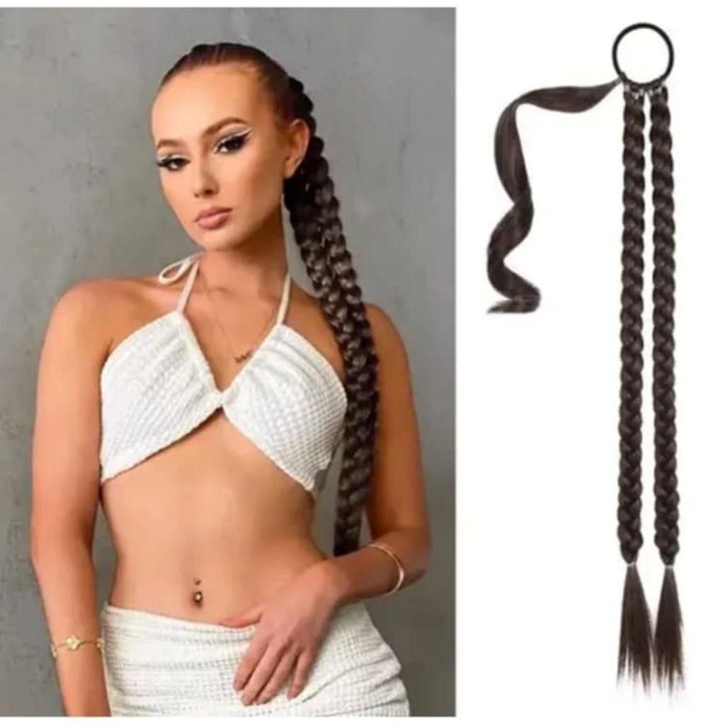 HAIR CROWN Rambut Sambung Kepang Double Rambut Kepang Rambut Kepang Panjang Rambut sambung