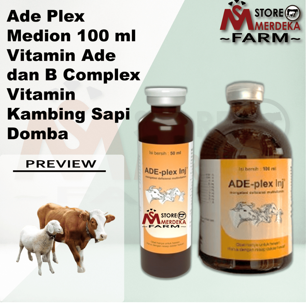 Ade Plex Medion 100 ml Vitamin Ade dan B Complex Vitamin Kambing Sapi Domba