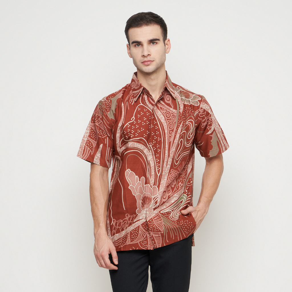 [Krisna Wahyu] Batik Pria Katun Lengan Pendek