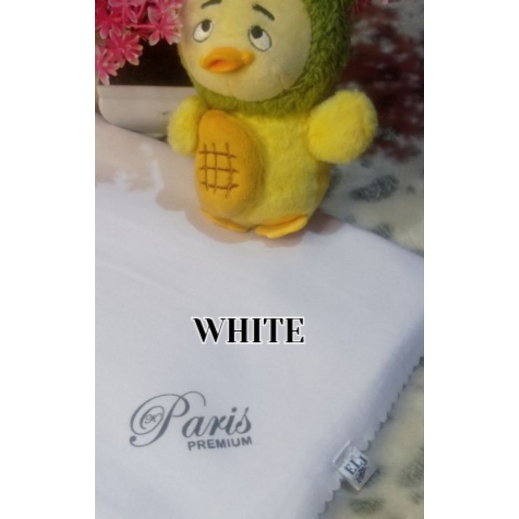 HijabParisPremium#Segiempat#Lasercut#White