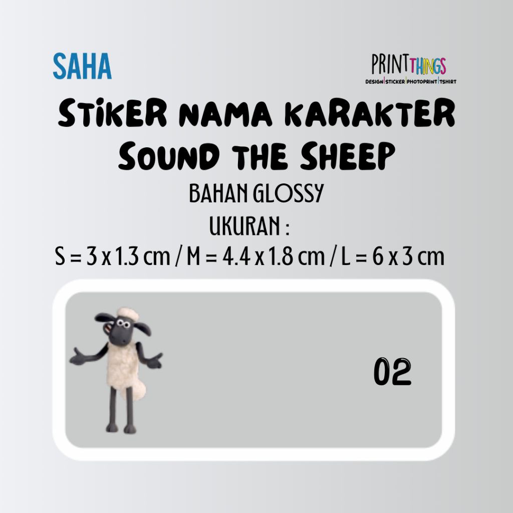 

STIKER NAMA KARAKTER SAUN THE SHEEP