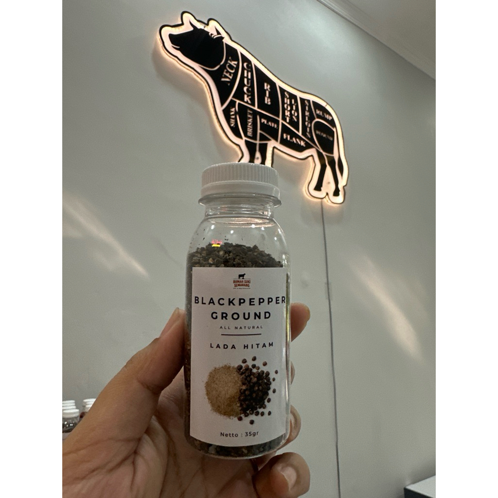 

Blackpepper Ground Lada Hitam Giling Kasar 35gr