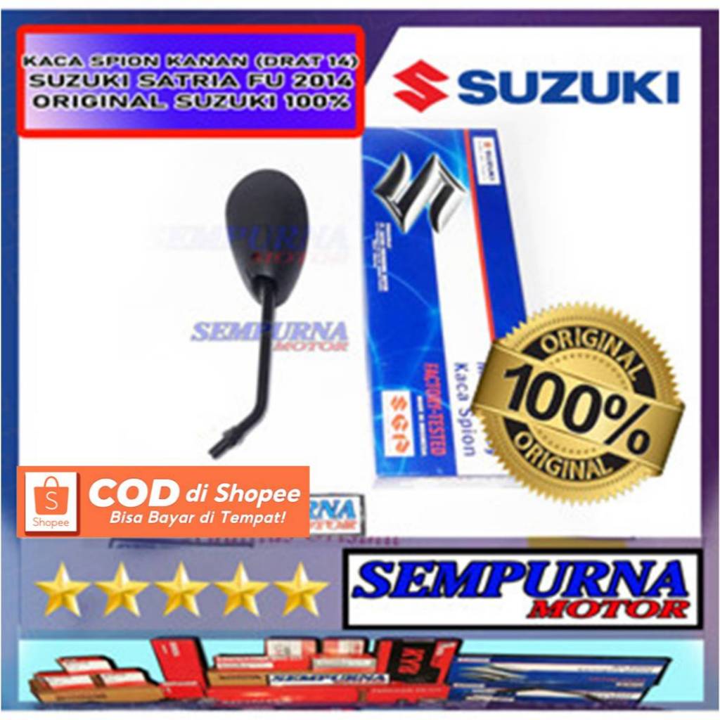 56500B28F40N000 Kaca Spion Kanan Satria Fu 2014 Facelift Drat 14 100% Original Suzuki Asli Ori SGP