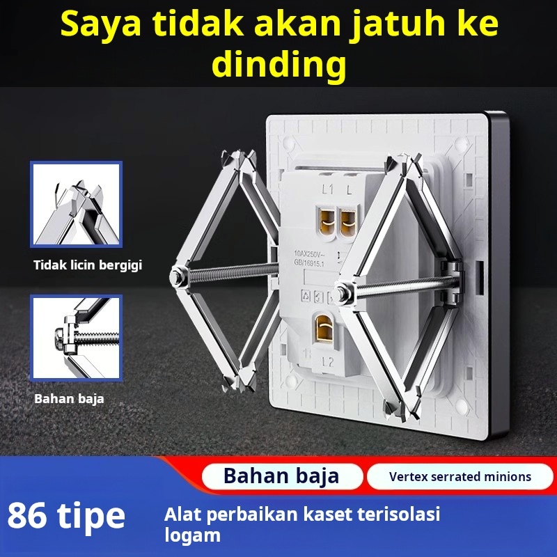 【10PCS】86mm Per Dinding Tanpa Inbow Kotak Perbaikan Sekrup Steker Switch Soket Kotak Pengganti Tempe