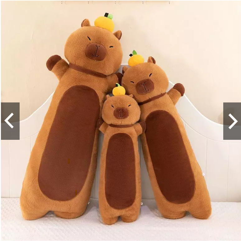 BONEKA MARMUT COKELAT GULING BONEKA HAMSTER JUMBO LUCU