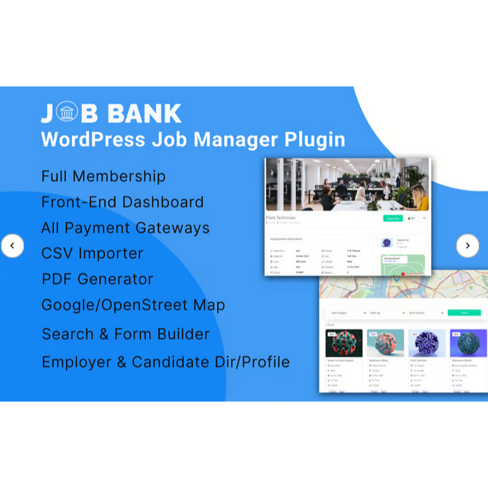 JobBank - WordPress Job manager plugin | Wordpress | Plugin | Wordpress | Job | Manager