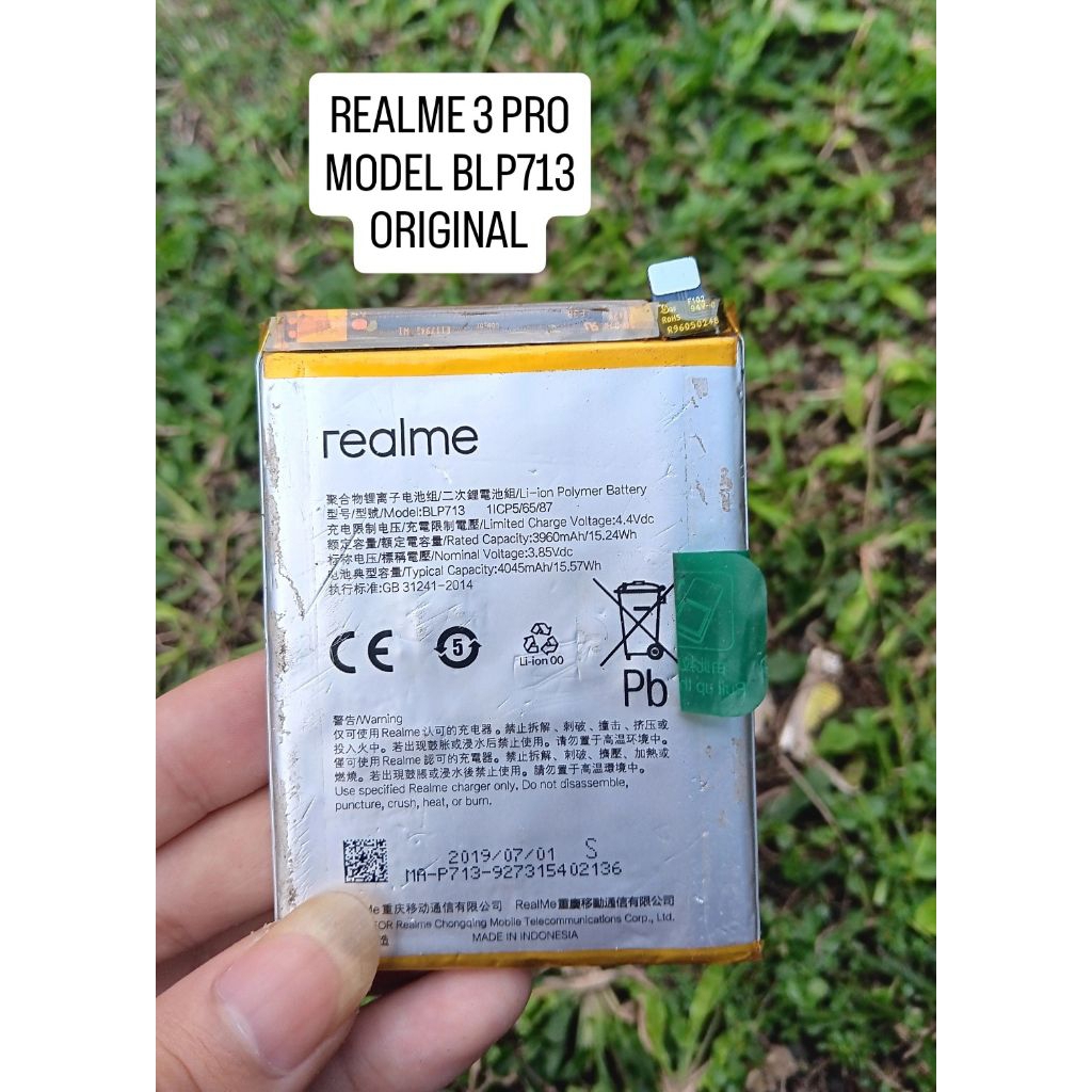 BATERAI ORIGINAL COPOTAN ( BLP713 ) REALME 3 PRO