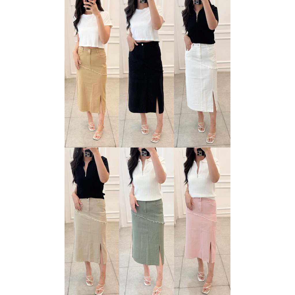 Slit candy skirt B280501