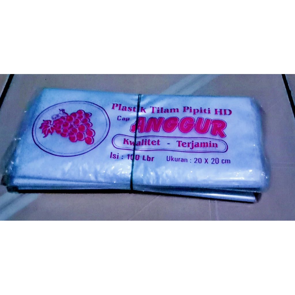 Plastik tilam pipiti HD cap anggur 20x20 (isi 100)