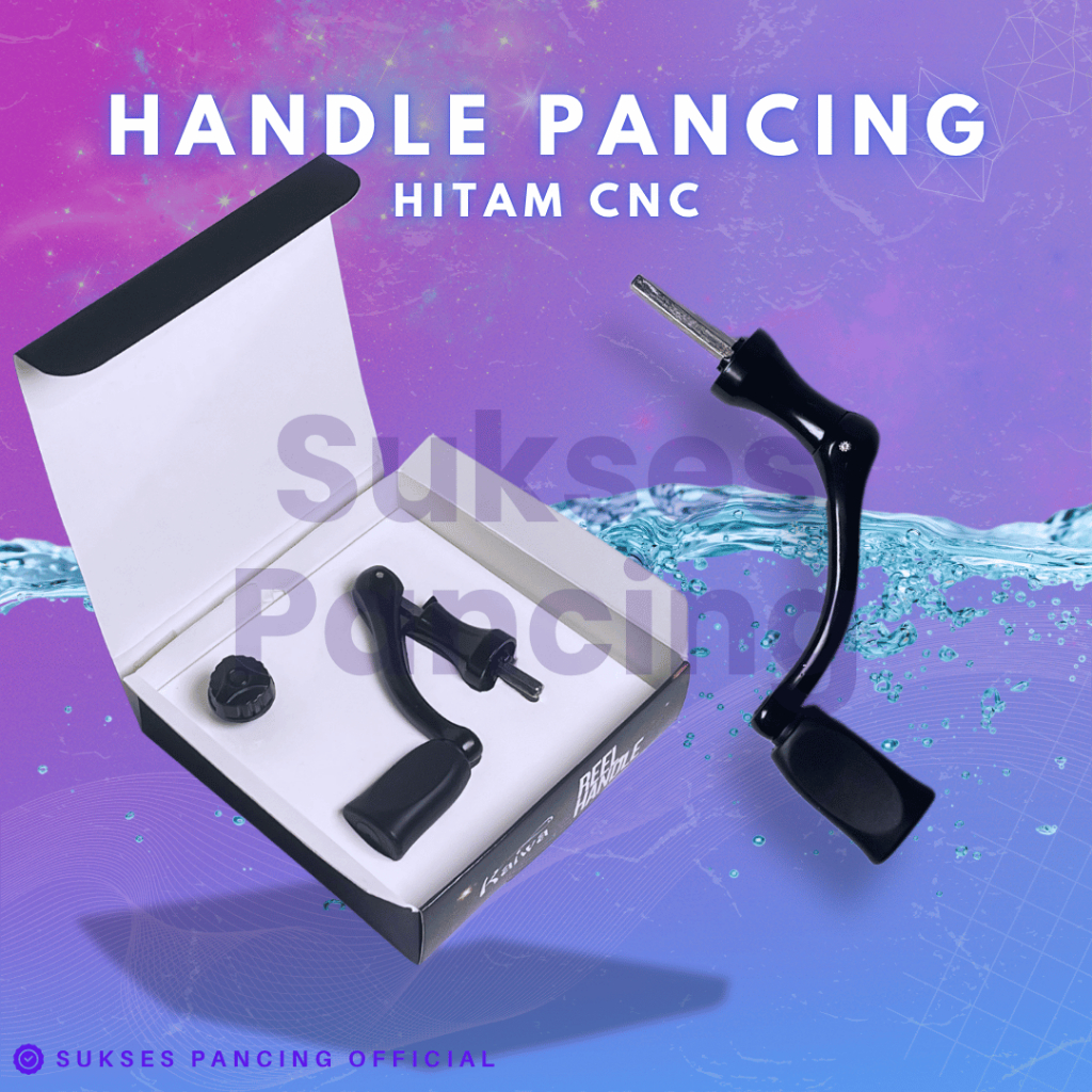 Engkol / Handle Reel Pancing CNC Hitam / Black CNC 1000-2000 , 3000-4000